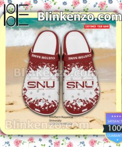 Southern Nazarene University Logo Crocs Sandals a