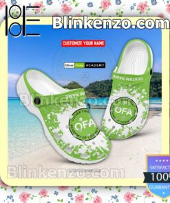 Oliver Finley Academy of Cosmetology Logo Crocs Sandals