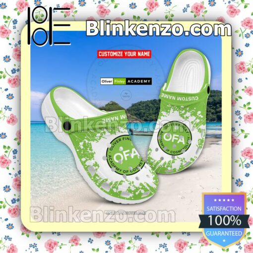 Oliver Finley Academy of Cosmetology Logo Crocs Sandals