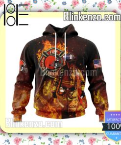 Cleveland Browns NFL Firefighters Custom Pullover Hoodie