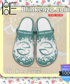 International School of Skin Nailcare & Massage Therapy Logo Crocs Sandals a
