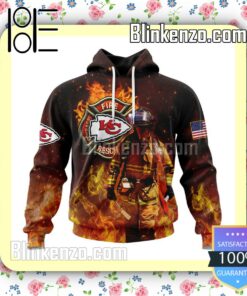 Kansas City Chiefs NFL Firefighters Custom Pullover Hoodie