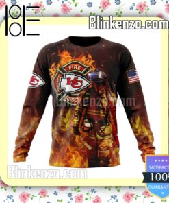 Kansas City Chiefs NFL Firefighters Custom Pullover Hoodie b