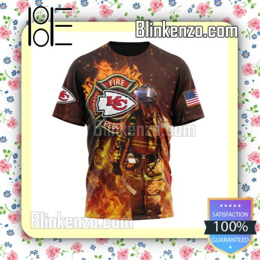 Kansas City Chiefs NFL Firefighters Custom Pullover Hoodie c