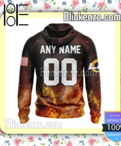 Los Angeles Rams NFL Firefighters Custom Pullover Hoodie a