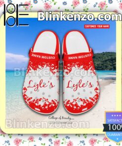 Lyle's College of Beauty Logo Crocs Sandals a