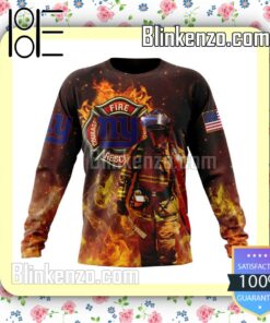 New York Giants NFL Firefighters Custom Pullover Hoodie b