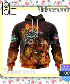 New York Jets NFL Firefighters Custom Pullover Hoodie
