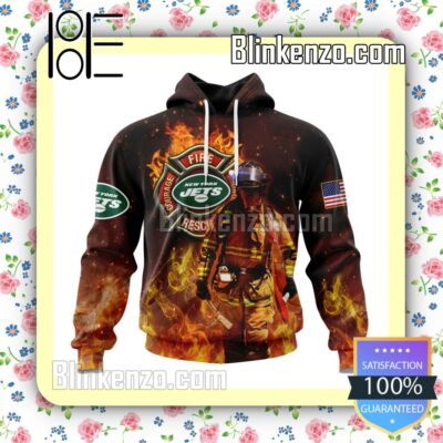 New York Jets NFL Firefighters Custom Pullover Hoodie