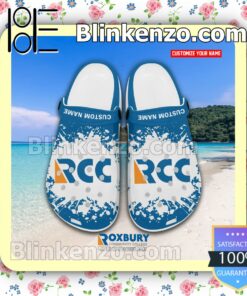 Roxbury Community College Logo Crocs Sandals a