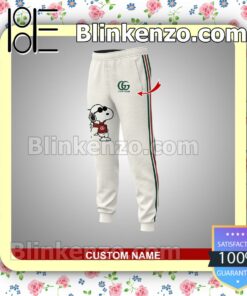 Clothing Personalized Gucci Snoopy Green And White Pullover Hoodie, Joggers