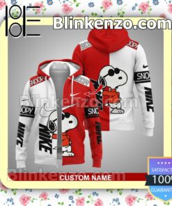 New Personalized Nike Snoopy Red And White Pullover Hoodie, Joggers