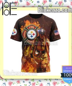 Pittsburgh Steelers NFL Firefighters Custom Pullover Hoodie c