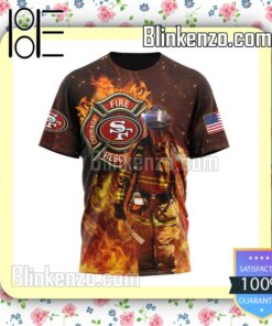 San Francisco 49ers NFL Firefighters Custom Pullover Hoodie c