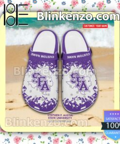 Stephen F Austin State University Logo Crocs Sandals a