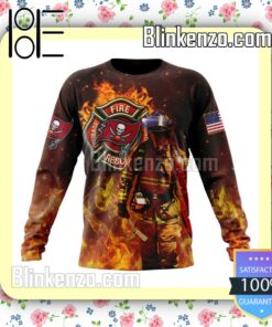 Tampa Bay Buccaneers NFL Firefighters Custom Pullover Hoodie b
