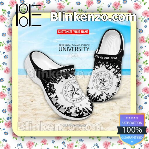 Texas Health and Science University Logo Crocs Sandals