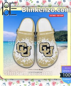 University of Colorado Boulder Logo Crocs Sandals a