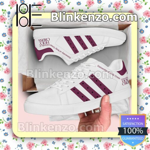 University of Holy Cross Logo Low Top Shoes