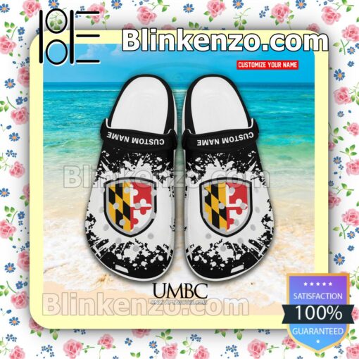 University of Maryland-Baltimore County Logo Crocs Sandals a