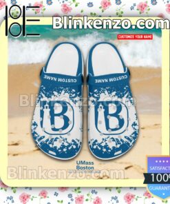 University of Massachusetts-Boston Logo Crocs Sandals a