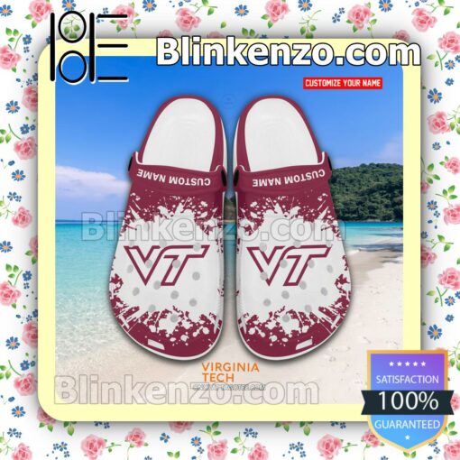 Virginia Tech Logo Crocs Sandals a