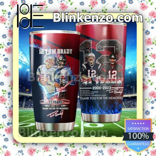12 Tom Brady 23 Years 2000-2023 Thank You For The Memories Gift Mug Cup