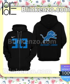 US Shop 3l3 Dan Campbell Detroit Lions Black Jacket Polo Shirt