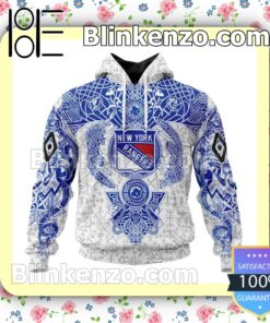 All-star New York Rangers Norse Viking Symbols NHL Pullover Jacket