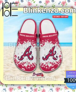 Atlanta Braves Logo Crocs Sandals a