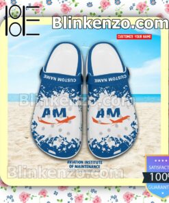 Aviation Institute of Maintenance Personalized Crocs Sandals a