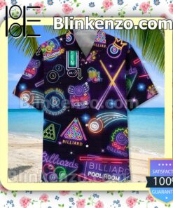 Billiard Neon Men Summer Shirt