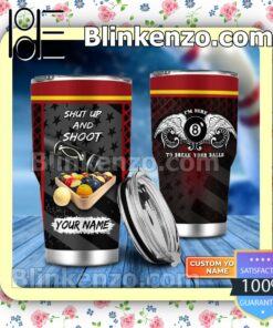 Billiard Shut Up And Shoot American Flag Personalized Gift Mug Cup
