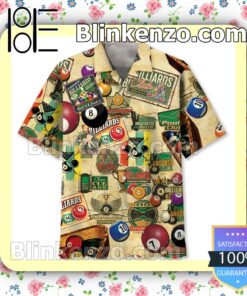 Billiard Vintage Men Summer Shirt