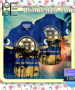 Boston Bruins Palm Tree Men Summer Shirt
