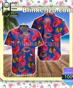 Chicago Sport Teams Summer Aloha Shirts