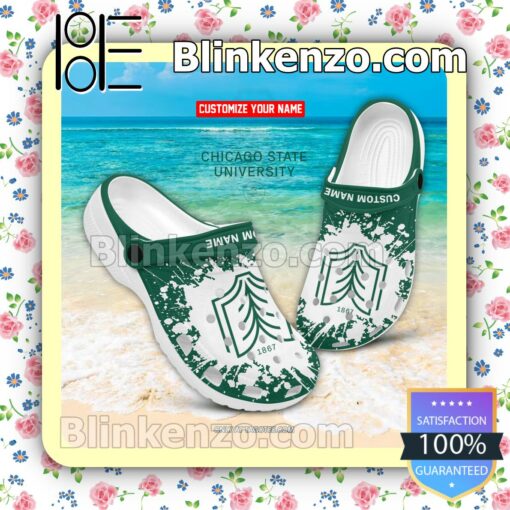 Chicago State University Personalized Crocs Sandals