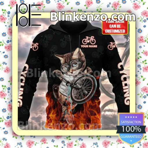 Cycling Cat Personalized Pullover Jacket