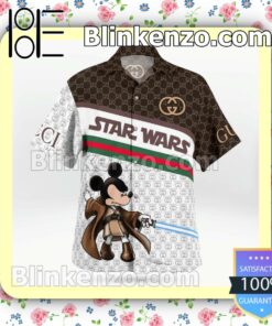 Disney Mickey Star Wars Gucci Men Summer Shirt c