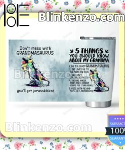 Adult Don't Mess With Grandmasaurus You'll Get Jurasskicked Gift Mug Cup