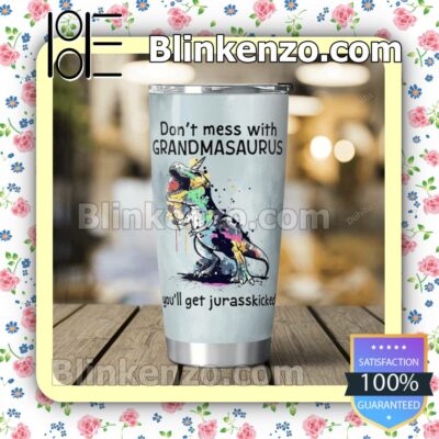 Vibrant Don't Mess With Grandmasaurus You'll Get Jurasskicked Gift Mug Cup