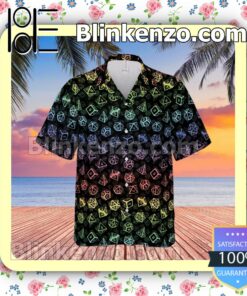Top Rated Dungeons And Dragons Dice Set Pattern Beach Shirts