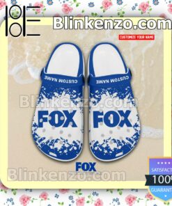 Fox Corporation Logo Crocs Sandals a
