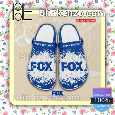 Fox Corporation Logo Crocs Sandals a