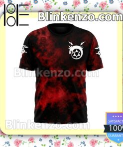 Fullmetal Alchemist Red Abstract Jacket Polo Shirt b