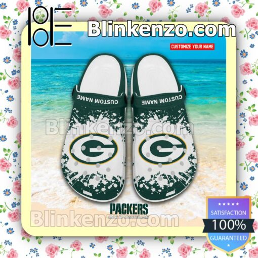 Green Bay Packers Logo Crocs Sandals a