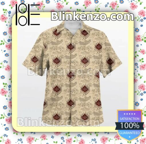 Very Good Quality Harry Potter The Marauders Map Men Casual Shirt