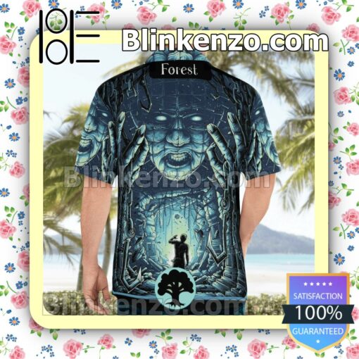 Free Ship Hellraiser Mtg Basic Land Horror Forest Men Summer Shirt