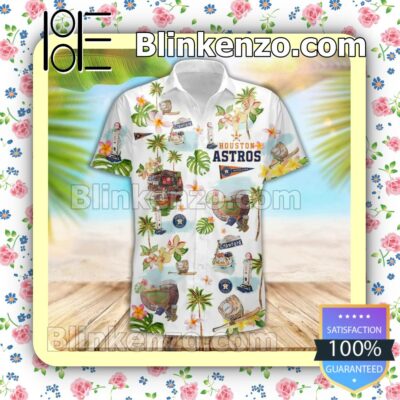 Houston Astros Collection Floral Men Summer Shirt b