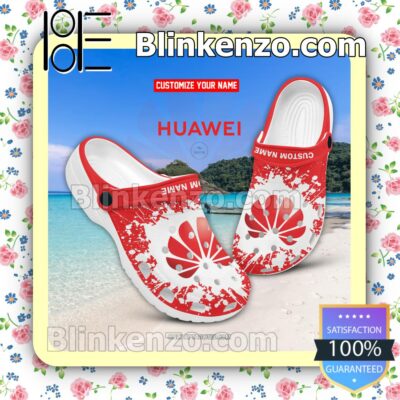 Huawei Technologies Logo Crocs Sandals